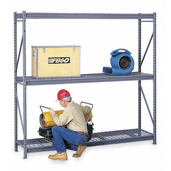 Starter Bulk Storage Rack, 48 in D, 72 in W, 3 Shelves