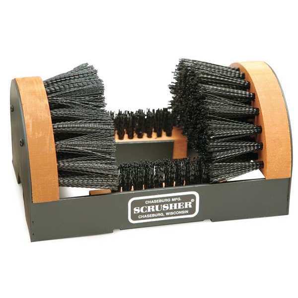 Boot Brush, Scraper, Boot and Shoe Scrubber, With Base Frame, Black
