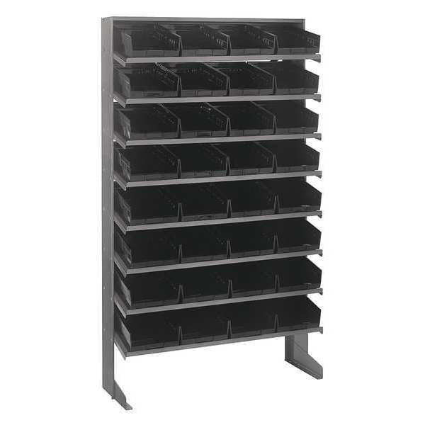 Steel Pick Rack, 36 in W x 60 in H x 12 in D, 8 Shelves, Gray