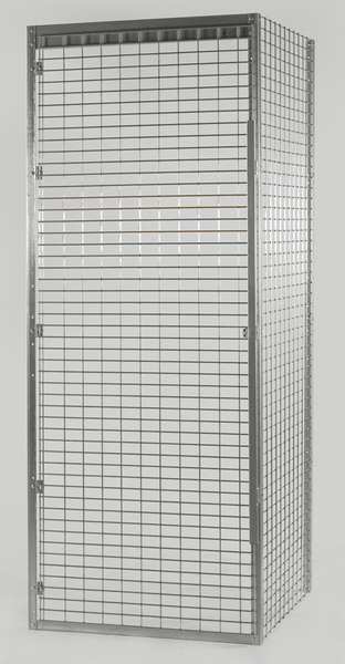 Bulk Storage Locker Add-On, 48 in W, 48 in D, 90 in H, 0 Shelves, 1 Doors, Steel Wire, Unassembled