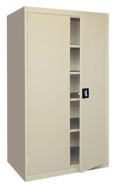 20/22 ga. ga. Steel Storage Cabinet, 46 in W, 72 in H, Stationary