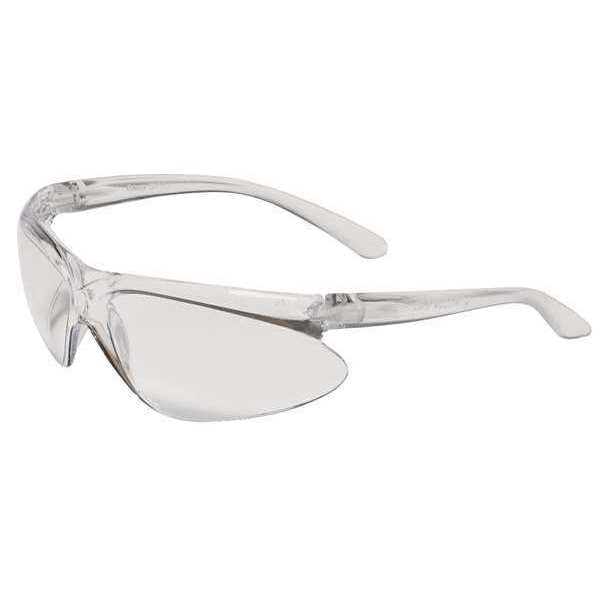 Safety Glasses, Wraparound Clear Polycarbonate Lens, Anti-Fog