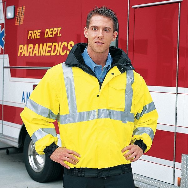 3XL Bomber Jacket, Hi-Vis Yellow
