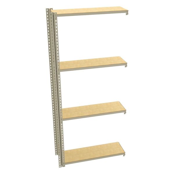 Shelving Add-On Unit, 12 x 36 x84 In, Sand