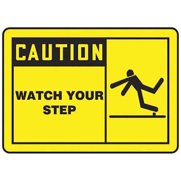 Safety Label, 3 1/2 in H, 5 in W, Vinyl, Horizontal Rectangle, English, LSTF605VSP