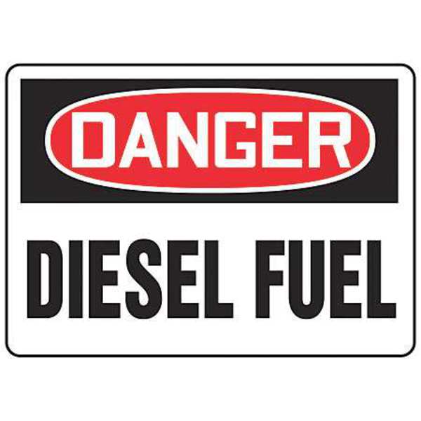 Danger Sign, 7 in H, 10 in W, Vinyl, Rectangle, English, MCHL224VS