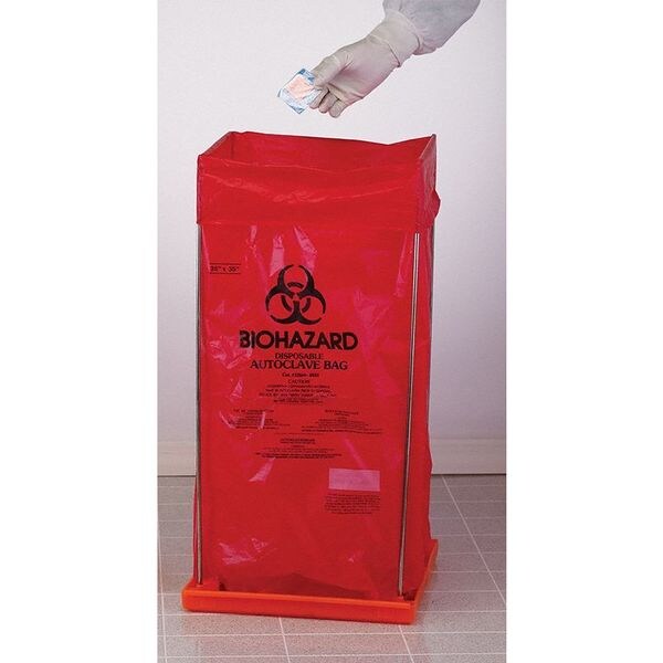Biohazard Bag Holder, 27-1/8 In. H
