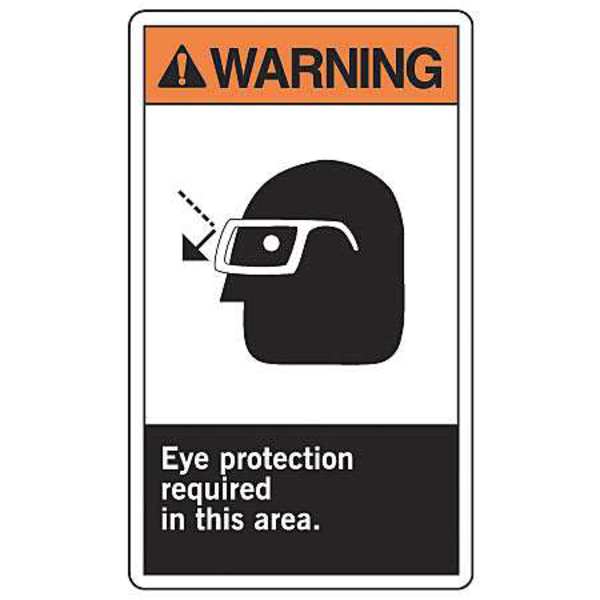 Label, Self-Adhesive Vinyl, 5 In. H, PK5