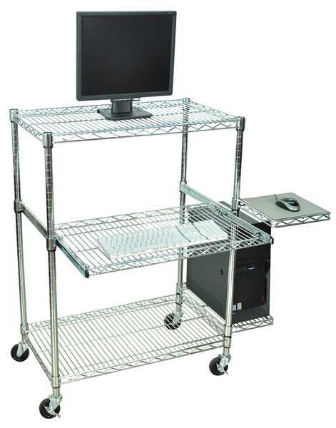 Computer Workstation, Portable, Chrome