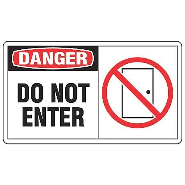 Safety Label, 3-1/2 In. H, PK5, LADM002VSP