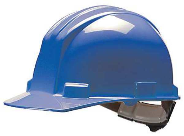 Front Brim Hard Hat, Type 1, Class C, Ratchet (4-Point), Blue