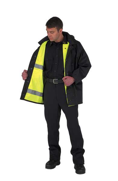 ComfortBrite Flame Resistant Rain Coat, Yellow/Green, L