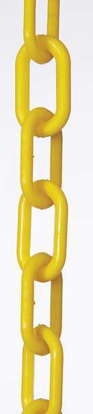 Plastic Chain, 3 In x 100 ft, Yellow