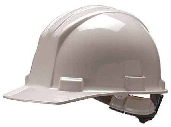 Front Brim Hard Hat, Type 1, Class E, Ratchet (4-Point), White