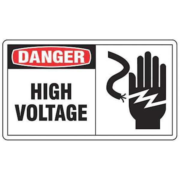 Safety Label, 3-1/2 In. H, 5 In. W, PK5, LELC055VSP