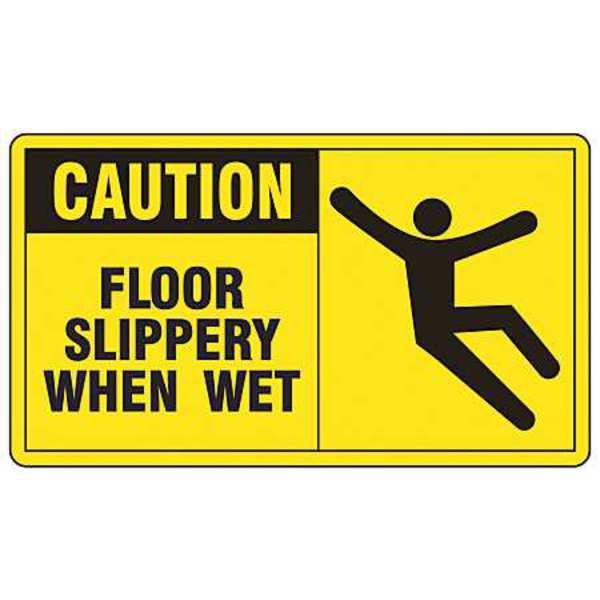 Safety Label, 3 1/2 in H, 5 in W, Vinyl, Horizontal Rectangle, English, LSTF604VSP