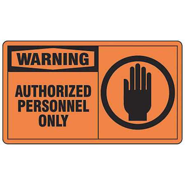 Safety Label, 3 1/2 in H, 5 in W, Vinyl, Horizontal Rectangle, English, LADM302VSP