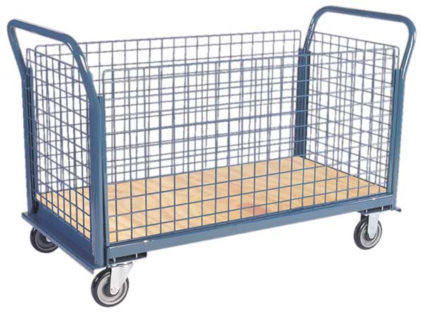 Wire-Side Pltfrm Truck, 1400lb, Wood/Steel