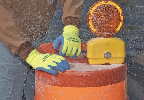 Hi-Vis Cut Resistant Coated Gloves, A3 Cut Level, Natural Rubber Latex, XL, 1 PR