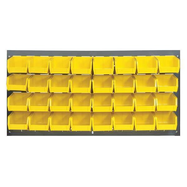 Steel Louvered Panel, 36 in W x 1/4 in D x 20 in H, Gray