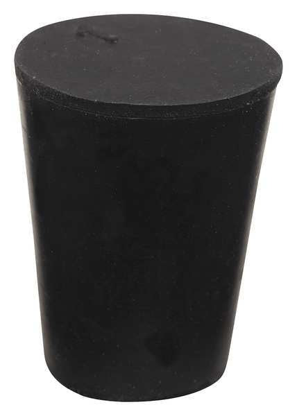 Stopper, 24mm, Black, PK52, Material of Construction: Natural Rubber