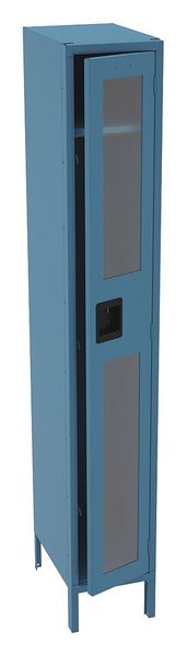 Wardrobe Locker, 12 in W, 18 in D, 78 in H, (1) Tier, (1) Wide, Blue