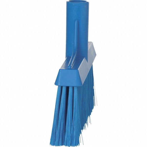 9 1/2 in Sweep Face Broom Head, Soft, Synthetic, Blue