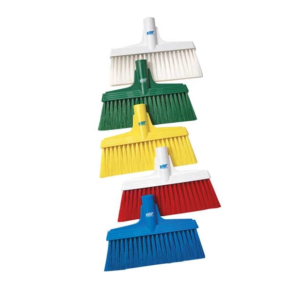 9 1/2 in Sweep Face Broom Head, Soft, Synthetic, White