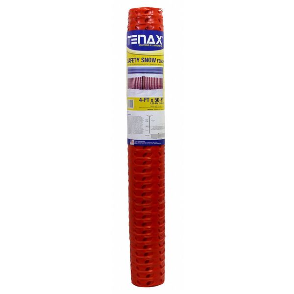 Snow Fence, 4 ft. H, 50 ft. L, Orange