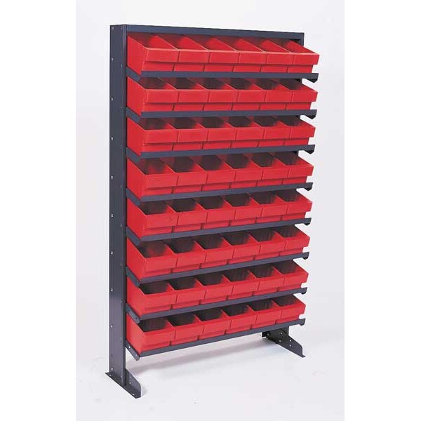 Steel Pick Rack, 36 in W x 60 in H x 12 in D, 8 Shelves, Gray