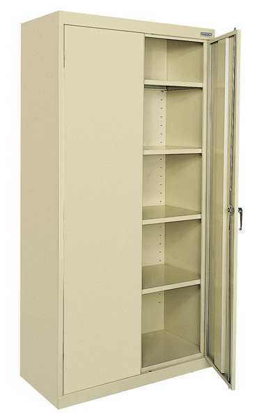 22/24 ga. ga. Steel Storage Cabinet, 36 in W, 72 in H, Stationary