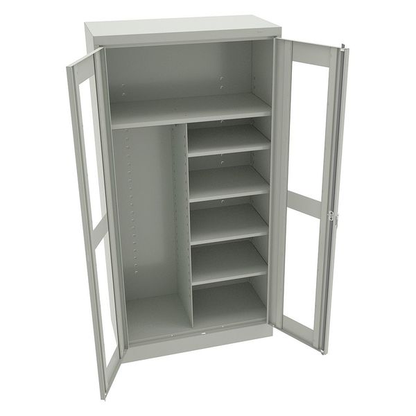 24 ga. ga. Steel Storage Cabinet, 36 in W, 72 in H, Stationary