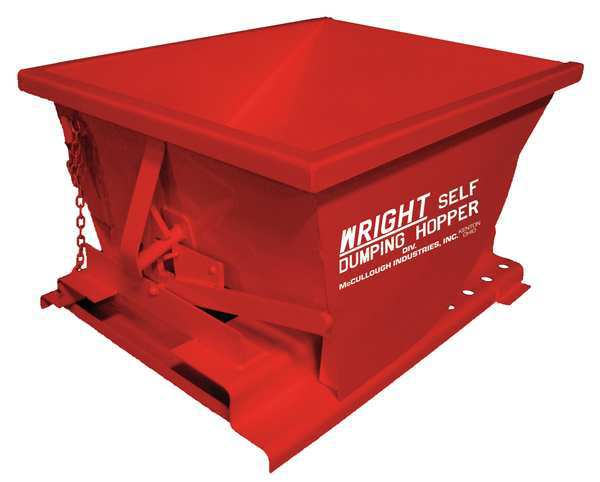 Self Dumping Hopper, 6000 lb., Red