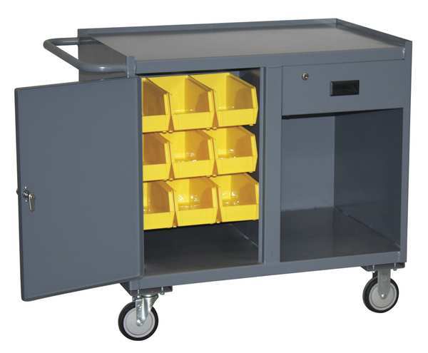 Mobile Cab, Bins1400 lb, 36 Inx27 Inx42 In