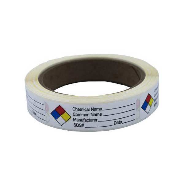 Hazard Chemical Label, 3/4HX2-1/2W, PK250