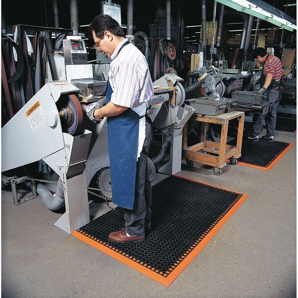 Mini-Diamond Studded Top Antifatigue Mat 3 ft 2 in W x 10 ft 6 in L, 7/8 In