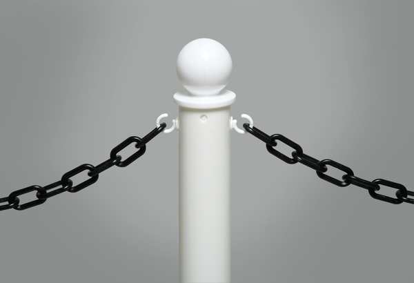 Medium Duty Stanchion, 40 In. H, PK6