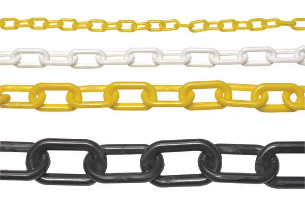 Plastic Chain, 3/4 In x 50 ft, White
