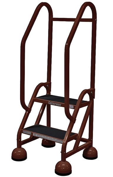 48 in H Steel Rolling Ladder, 2 Steps