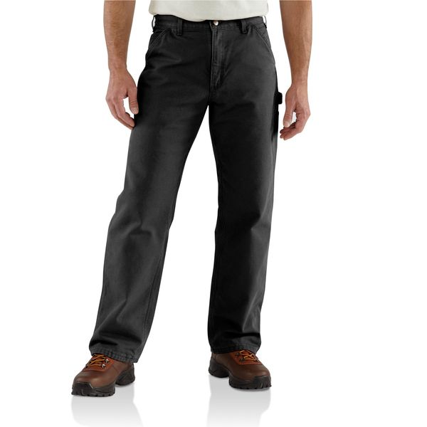 Dungaree Work Pants, Black, Size 34x34 In