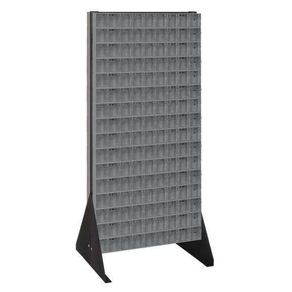 Steel Double Sided Tip Out Bin Rack, 52 in H x Gray