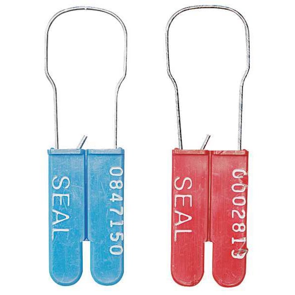 Padlock Seal, Plastic with Wire Hasp, HDPE, Yellow, PK100