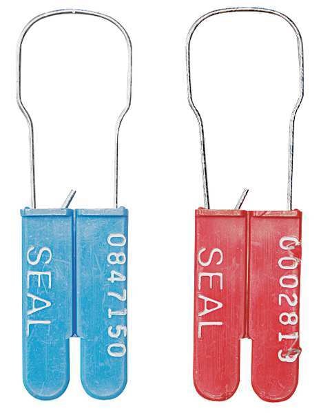 Split-Lok Padlock Seal, Plastic with Wire Hasp, Yellow, PK100