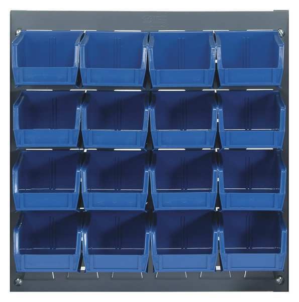 Steel Louvered Panel, 18 in W x 1/4 in D x 20 in H, Gray