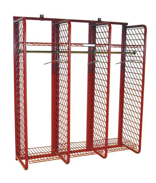 Red Rack, Red Powder-Coat, 20 in D, 72 in H