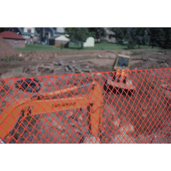 Safety Fence, 4 ft. H, Orange, 50 ft. L