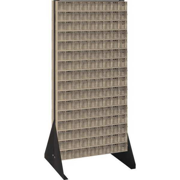 Steel Double Sided Tip Out Bin Rack, 52 in H x Ivory