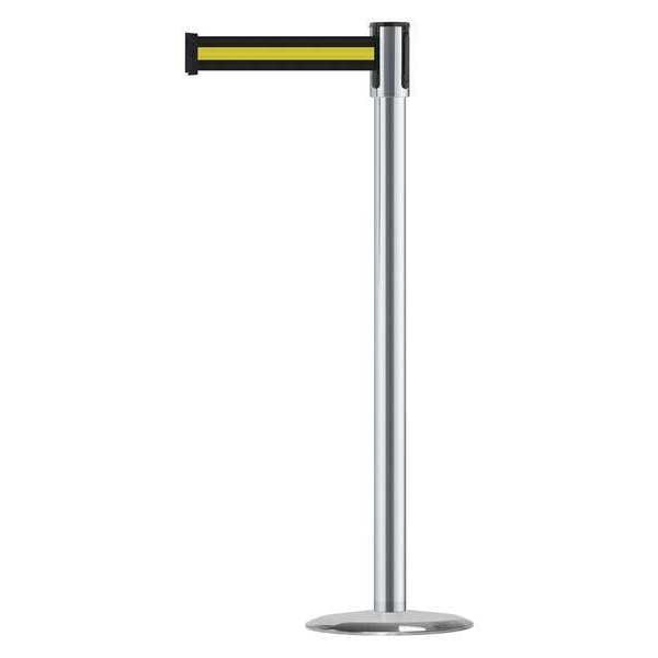Barrier Post with Belt, Polished Satin