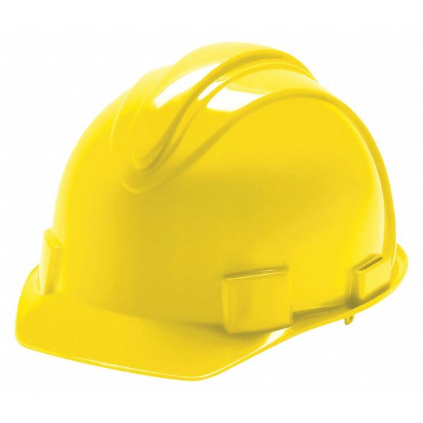 Front Brim Hard Hat, Type 1, Class E, Ratchet (4-Point), Yellow