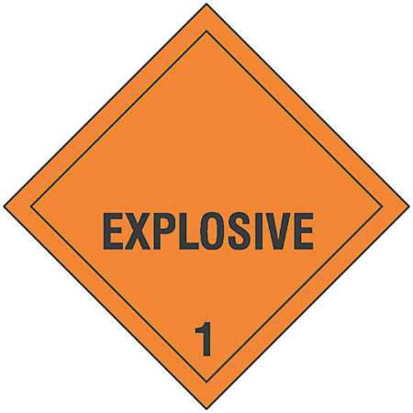 DOT Label, 4 In. H, Black/Orange, PK25